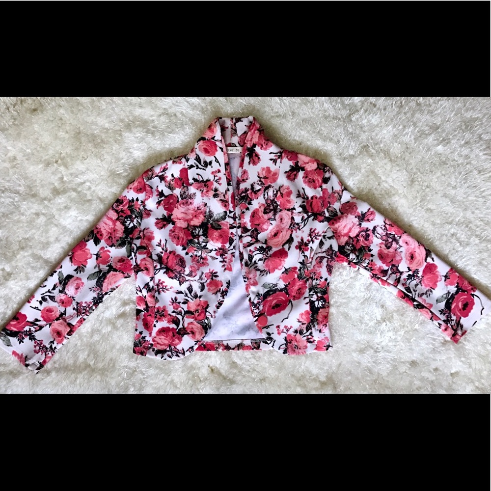 Pink Flowered print  Blazer